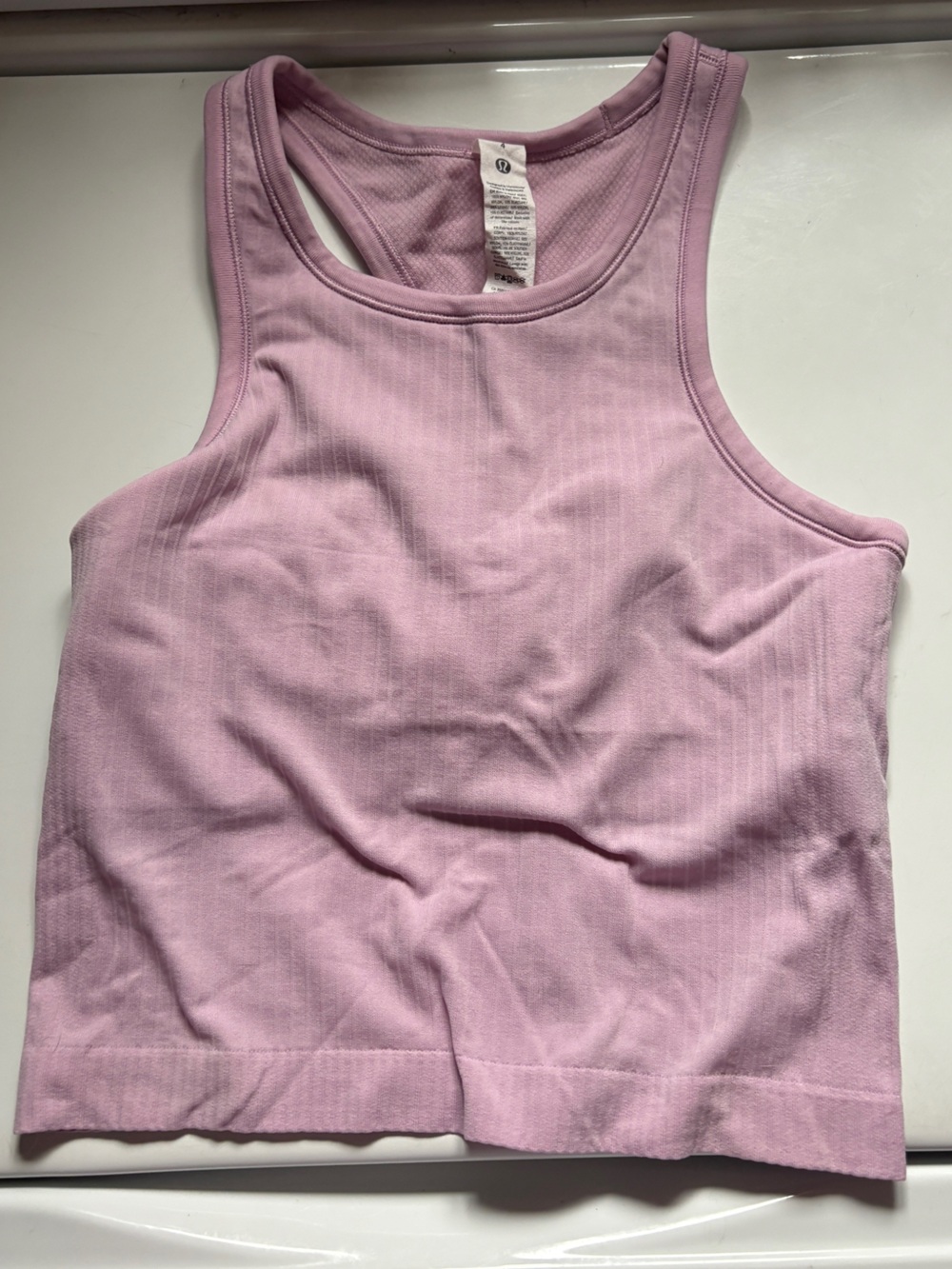 lululemon athletica light baby pink ebb to street tank